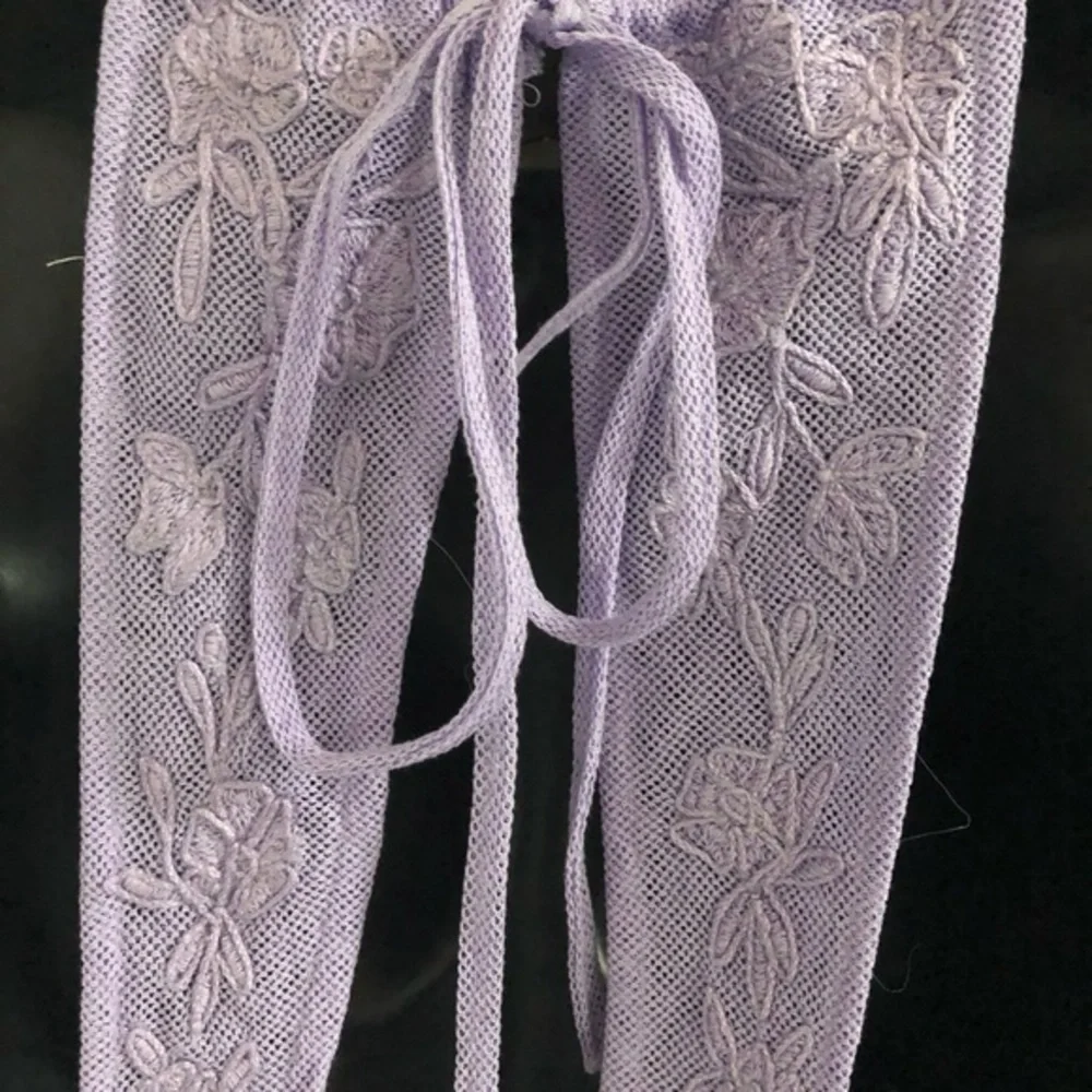 Free People intimately free purple lace mesh embroidered halter dress size Small - Picture 15 of 15